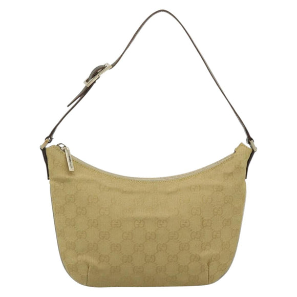 GUCCI GG Canvas Shoulder Bag Gold 005 0813 Auth 183603