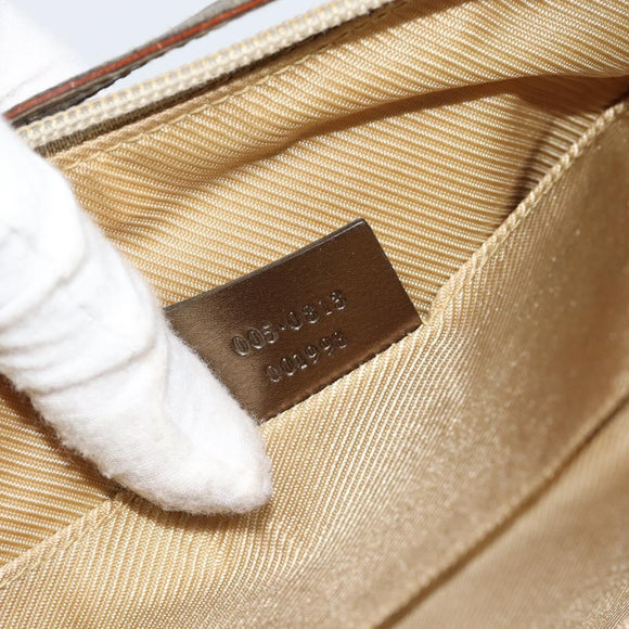 GUCCI GG Canvas Shoulder Bag Gold 005 0813 Auth 183603