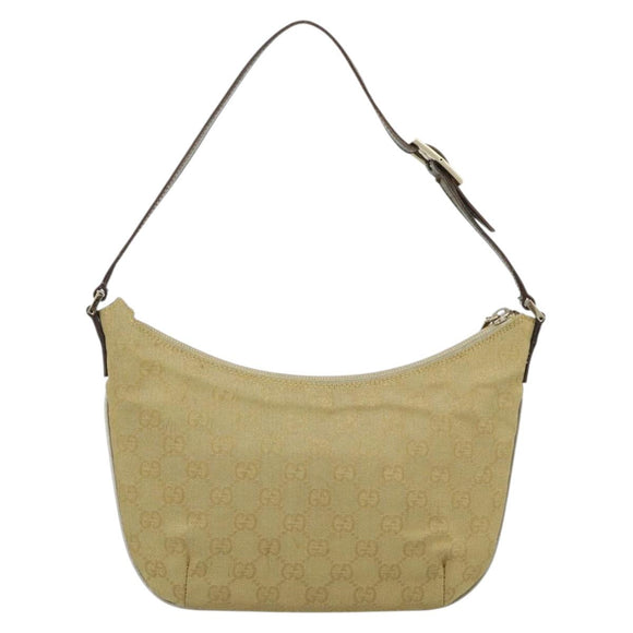 GUCCI GG Canvas Shoulder Bag Gold 005 0813 Auth 183603