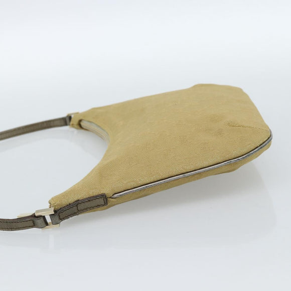 GUCCI GG Canvas Shoulder Bag Gold 005 0813 Auth 183603