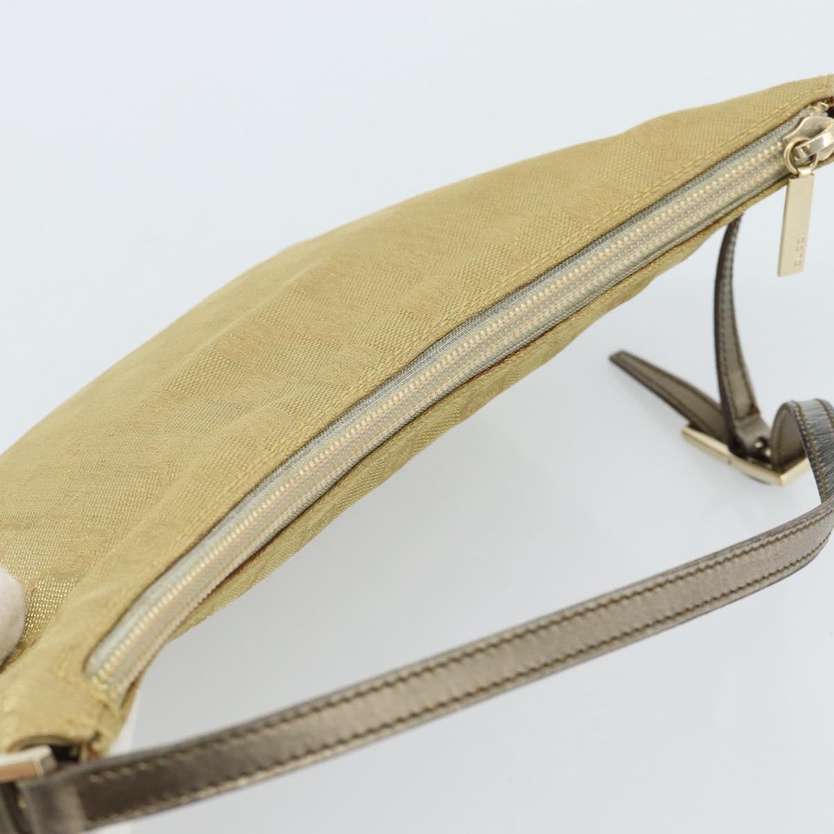 GUCCI GG Canvas Shoulder Bag Gold 005 0813 Auth 183603 | Brand