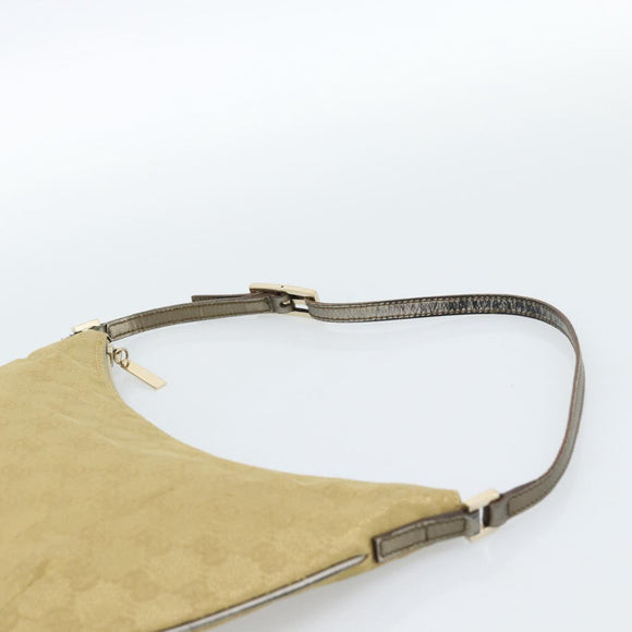 GUCCI GG Canvas Shoulder Bag Gold 005 0813 Auth 183603