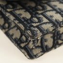 Christian Dior Trotter Canvas Saddle Waist bag Navy Gold Auth 183604M-11