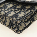 Christian Dior Trotter Canvas Saddle Waist bag Navy Gold Auth 183604M-12