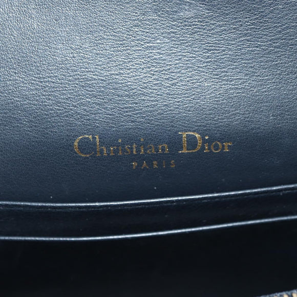 Christian Dior Trotter Canvas Saddle Waist bag Navy Gold Auth 183604M
