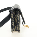 Christian Dior Trotter Canvas Saddle Waist bag Navy Gold Auth 183604M-4