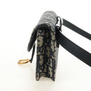 Christian Dior Trotter Canvas Saddle Waist bag Navy Gold Auth 183604M-5