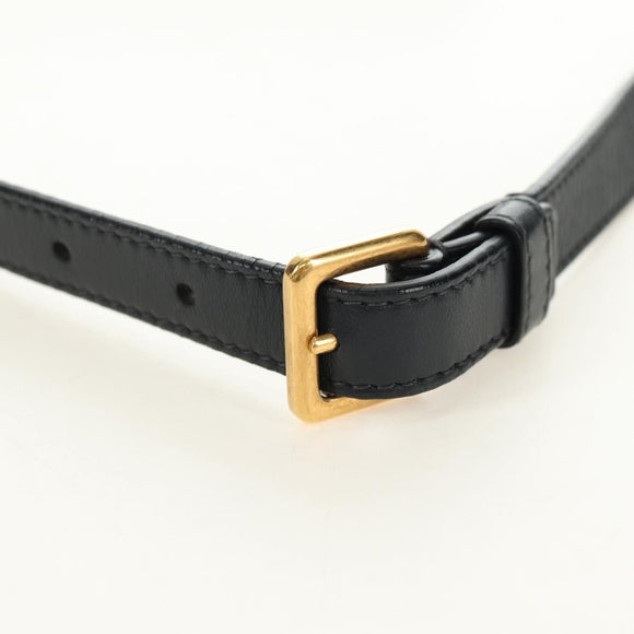 Christian Dior Trotter Canvas Saddle Waist bag Navy Gold Auth 183604M