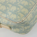 Christian Dior Trotter Canvas Shoulder Bag PVC Light Blue Silver Auth 183605-17