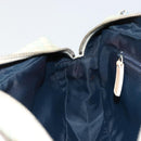 Christian Dior Trotter Canvas Shoulder Bag PVC Light Blue Silver Auth 183605-21