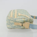 Christian Dior Trotter Canvas Shoulder Bag PVC Light Blue Silver Auth 183605-3