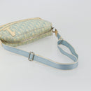 Christian Dior Trotter Canvas Shoulder Bag PVC Light Blue Silver Auth 183605-7