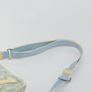 Christian Dior Trotter Canvas Shoulder Bag PVC Light Blue Silver Auth 183605-8