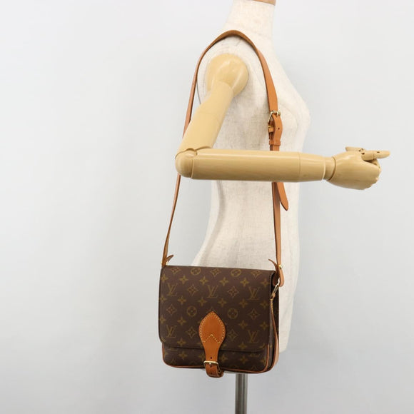 LOUIS VUITTON Monogram Cartouchiere MM Shoulder Bag M51253 LV Auth 183608A