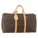 LOUIS VUITTON Monogram Keepall 50 Boston Bag M41426 LV Auth 183612SAV-1