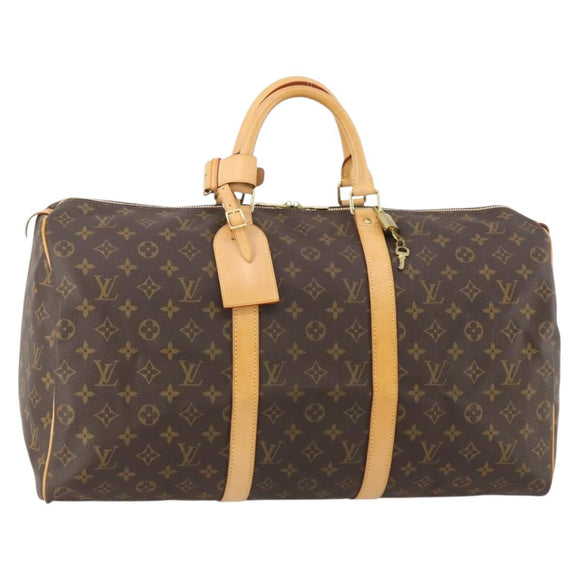 LOUIS VUITTON Monogram Keepall 50 Boston Bag M41426 LV Auth 183612SAV