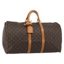LOUIS VUITTON Monogram Keepall 55 Boston Bag M41424 LV Auth 183614A-1