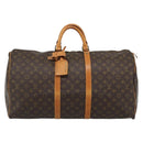 LOUIS VUITTON Monogram Keepall 55 Boston Bag M41424 LV Auth 183614A-13