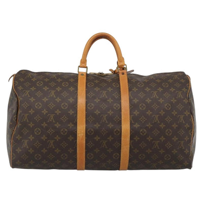 LOUIS VUITTON Monogram Keepall 55 Boston Bag M41424 LV Auth 183614A - 0
