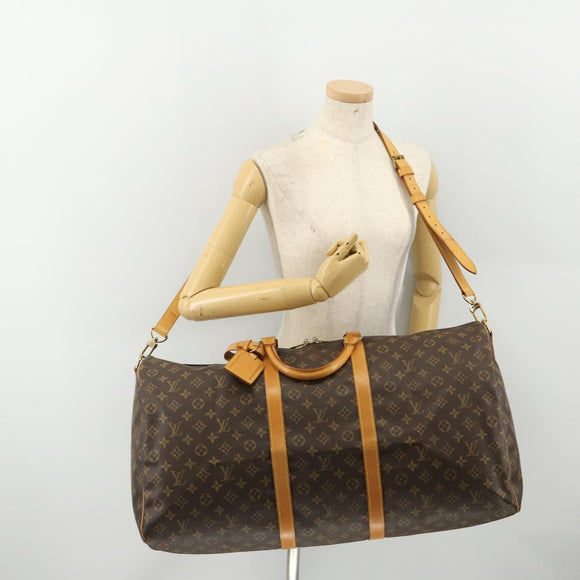 LOUIS VUITTON Monogram Keepall Bandouliere 60 Boston Bag M41412 LV Auth 183615A