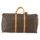 LOUIS VUITTON Monogram Keepall Bandouliere 60 Boston Bag M41412 LV Auth 183615A-2