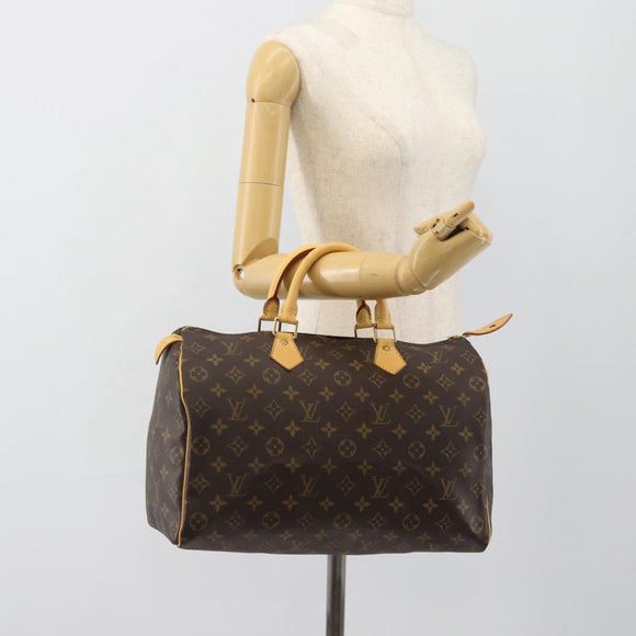 LOUIS VUITTON Monogram Speedy 35 Hand Bag M41524 LV Auth 183617V