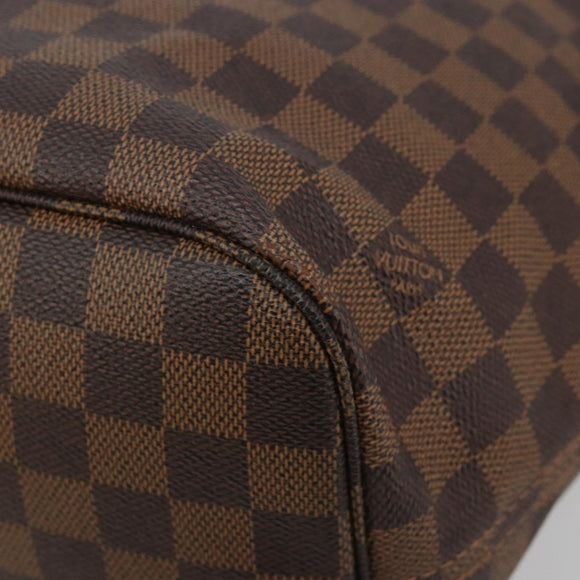 LOUIS VUITTON Damier Ebene Neverfull MM Tote Bag N51105 LV Auth 183618V