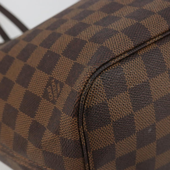 LOUIS VUITTON Damier Ebene Neverfull MM Tote Bag N51105 LV Auth 183618V