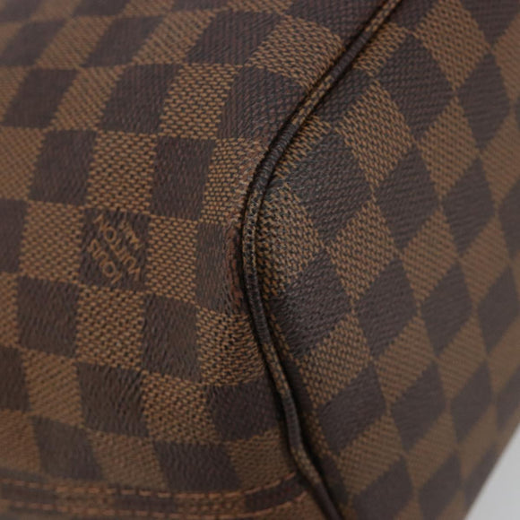 LOUIS VUITTON Damier Ebene Neverfull MM Tote Bag N51105 LV Auth 183618V