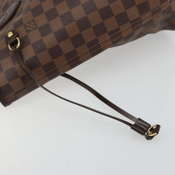 LOUIS VUITTON Damier Ebene Neverfull MM Tote Bag N51105 LV Auth 183618V