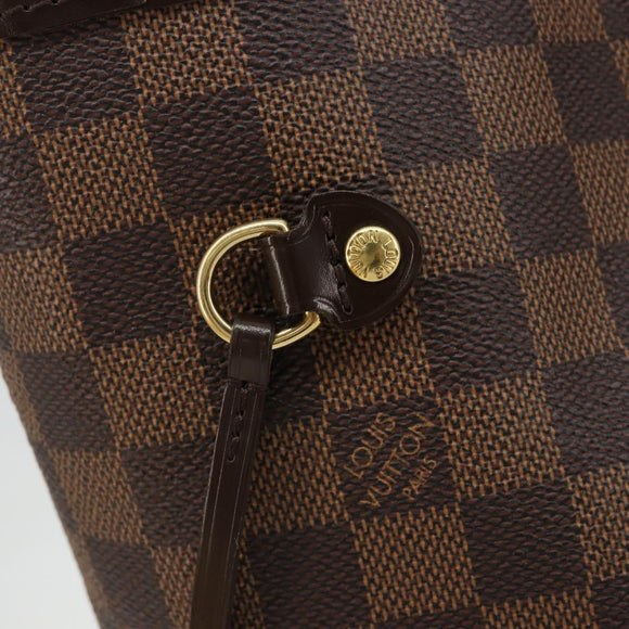 LOUIS VUITTON Damier Ebene Neverfull MM Tote Bag N51105 LV Auth 183618V
