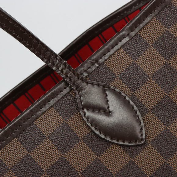 LOUIS VUITTON Damier Ebene Neverfull MM Tote Bag N51105 LV Auth 183618V
