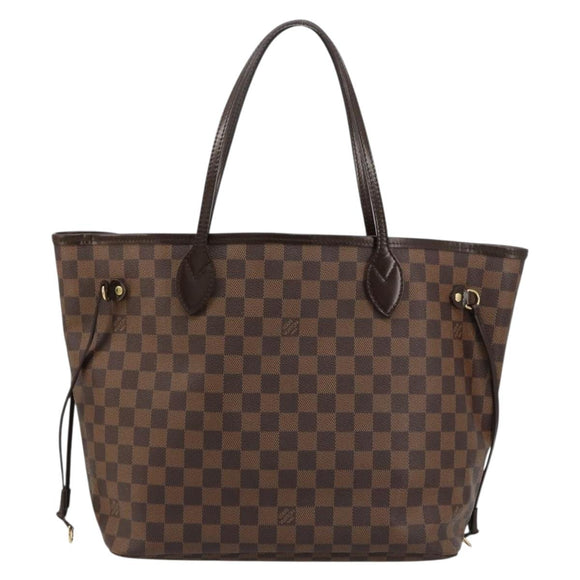 LOUIS VUITTON Damier Ebene Neverfull MM Tote Bag N51105 LV Auth 183618V
