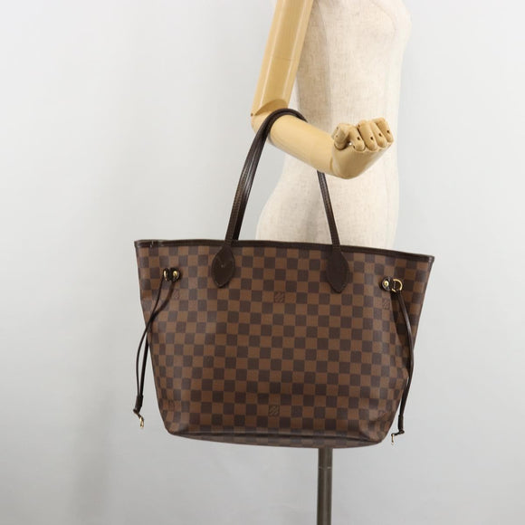 LOUIS VUITTON Damier Ebene Neverfull MM Tote Bag N51105 LV Auth 183618V