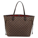 LOUIS VUITTON Damier Ebene Neverfull MM Tote Bag N51105 LV Auth 183618V-2