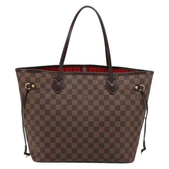 LOUIS VUITTON Damier Ebene Neverfull MM Tote Bag N51105 LV Auth 183618V