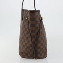 LOUIS VUITTON Damier Ebene Neverfull MM Tote Bag N51105 LV Auth 183618V-3