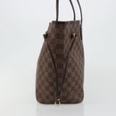 LOUIS VUITTON Damier Ebene Neverfull MM Tote Bag N51105 LV Auth 183618V-4