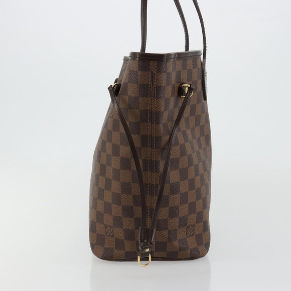 LOUIS VUITTON Damier Ebene Neverfull MM Tote Bag N51105 LV Auth 183618V