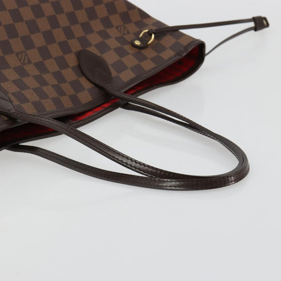 LOUIS VUITTON Damier Ebene Neverfull MM Tote Bag N51105 LV Auth 183618V