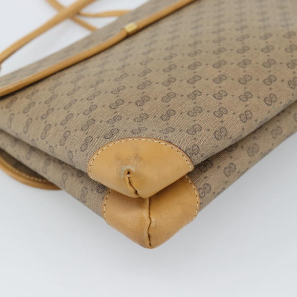 GUCCI Micro GG Supreme Shoulder Bag PVC Beige Gold 007 105 5548 Auth 183620