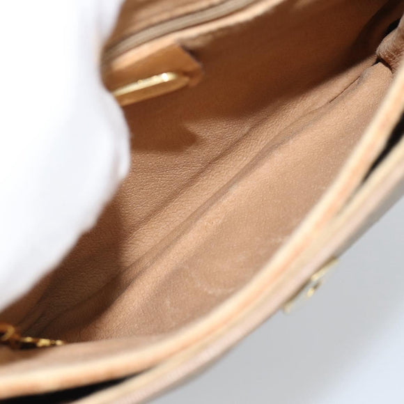 GUCCI Micro GG Supreme Shoulder Bag PVC Beige Gold 007 105 5548 Auth 183620
