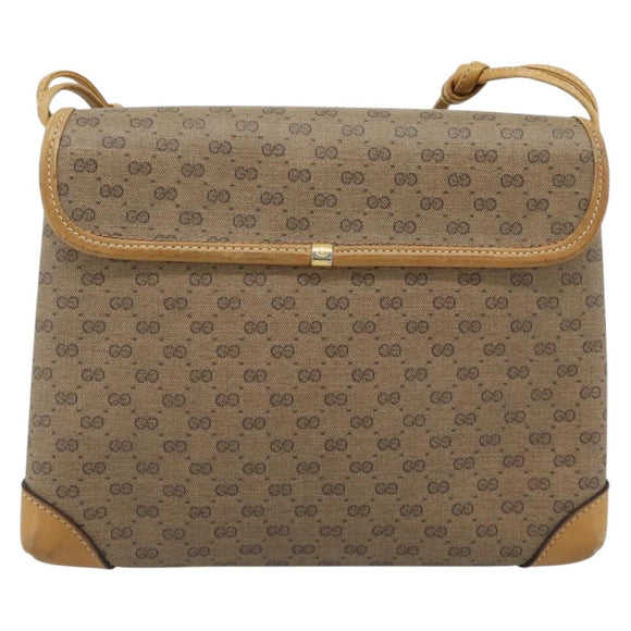GUCCI Micro GG Supreme Shoulder Bag PVC Beige Gold 007 105 5548 Auth 183620