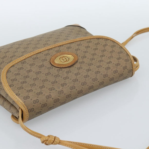 GUCCI Micro GG Supreme Shoulder Bag PVC Beige Gold 007 105 5548 Auth 183620
