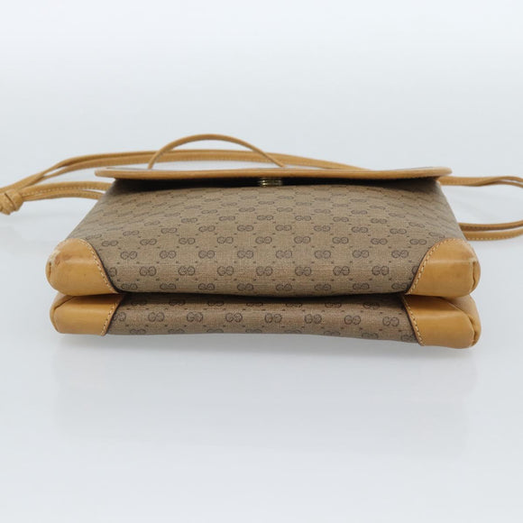 GUCCI Micro GG Supreme Shoulder Bag PVC Beige Gold 007 105 5548 Auth 183620