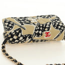 CHANEL Chain Shoulder Pouch Mini Matelasse Satin Beige Gold CC Auth 183621M-6