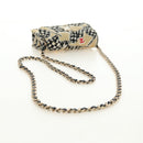 CHANEL Chain Shoulder Pouch Mini Matelasse Satin Beige Gold CC Auth 183621M-7