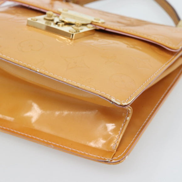 LOUIS VUITTON Monogram Vernis Spring Street Hand Bag Pink M91033 LV Auth 183622