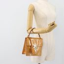 LOUIS VUITTON Monogram Vernis Spring Street Hand Bag Pink M91033 LV Auth 183622-21