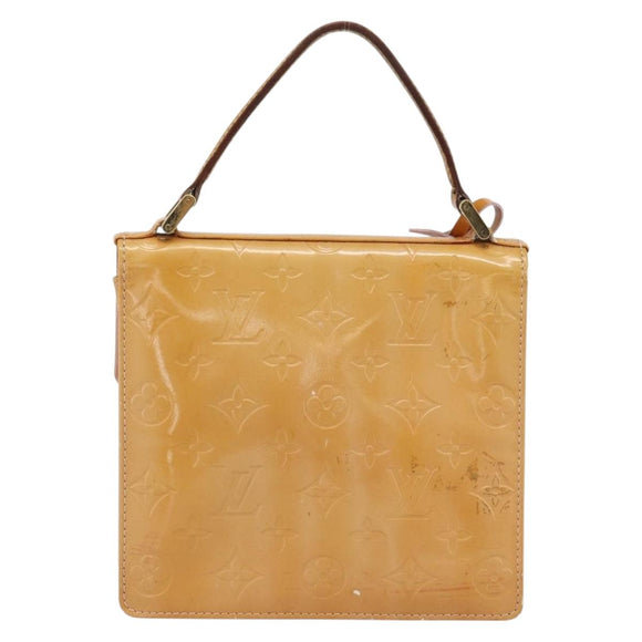 LOUIS VUITTON Monogram Vernis Spring Street Hand Bag Pink M91033 LV Auth 183622